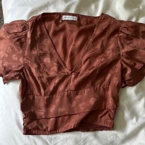 Urban Outfitters patterned silk blouse (size S)